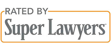 Rated by super lawyers logo.